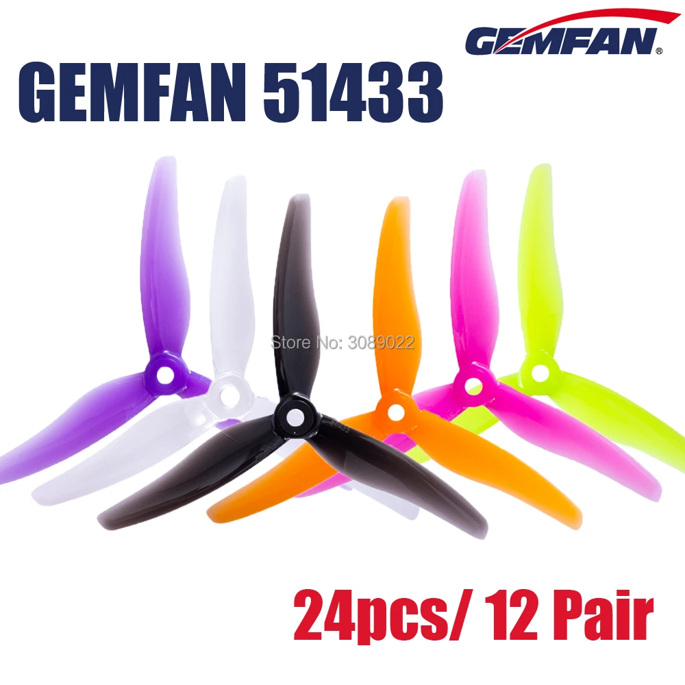 24 pcs/ 12 pairs Gemfan 51433  - Foxeer Reaper F4 128K 65A Esc 评论和价格